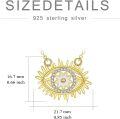 wholesale TOUPOP Evil Eye Necklace 925 Sterling Silver Evil Eye Pendant Necklaces For Women 14k Gold Plated Jewelry Gifts For Women Her Daughter Birthday Christmas Gifts -0-3