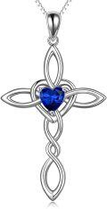 wholesale Sterling Silver Celtic Knot Cross Pendant Necklace Irish Infinity Love Heart Jewelry Gift-0-42