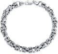wholesale 925 Sterling Silver Byzantine Chain Bracelet – Hypoallergenic Nickel-Free – 6mm/7mm/8mm/9mm – Lobster Clasp – Unisex Gift-0-0