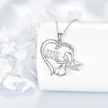 wholesale 925 Sterling Silver Heart Angel 4D Crystal Number Pendant Necklace-0-1
