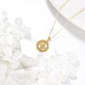 wholesale Gold 10K Celtic Knot Shamrock Pendant Necklace with Chain-0-3
