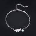 wholesale 925 Sterling Silver Cat Opal Charm Bracelet-0-2