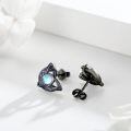 wholesale 925 Sterling Silver Moonstone Triquetra Stud Earrings For Women And Men-0-1