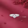 TOUPOP 14k Gold Plated Moissanite D Color Vvs1 Round Solitaire Engagement Ring-0-2