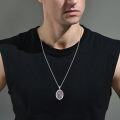 wholesale 925 Sterling Silver Saint Jude Thaddeus Medal Prayer Chain Necklace for Men & Women-0-1