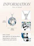 wholesale TOUPOP Christmas Gifts From Daughter Sterling Silver Tree Of Life Panda Pendant Necklaces With Crystal Mother Daughter Jewelry Gifts For Women Mom Mother -0-3