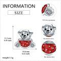 wholesale 925 Sterling Silver Hypoallergenic Dog Watermelon Stud Earrings Gift for Women-0-4