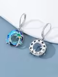 TOUPOP Sterling Silver Turtle Jellyfish Dolphin Starfish Whale Dangle Drop Earrings Ocean Jewelry-0-2