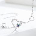 wholesale 925 Sterling Silver Heart and Opal Sea Turtle Charm Anklet Beach Jewelry for Women Girls 7-8 Adjustable Chain Length-0-1