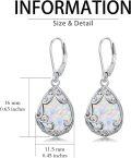 wholesale Sterling Silver Celtic Filigree Teardrop Earrings with Leverback for Women Mother s Day Gifts-0-34