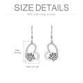 wholesale 925 Sterling Silver Heart Shaped Earring Wholesale With Cat Paw Design And Zircon-0-4