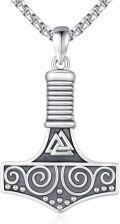 wholesale 925 Sterling Silver  Norse Mythology Thors Hammer Pendant Necklace-0-0