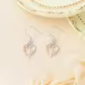 TOUPOP Sterling Silver Rose Heart Butterfly Initial T Letter Drop Dangle Earrings-0-3