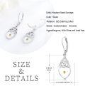 wholesale 925 Sterling Silver Heart-Shaped Celtic Knot with Yellow Stone Drop Earrings for Women-0-3