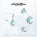 wholesale 925 Sterling Silver Moonstone & Cubic Zirconia Plumeria Teardrop Earrings 10mm-0-4
