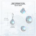wholesale 925 Sterling Silver Teardrop Mother Of Pearl Earrings Wholesale With Flower Design-0-4