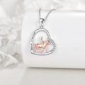 wholesale 925 Sterling Silver Horse and Rider Believe in Yourself Charm Pendant Necklace-0-3