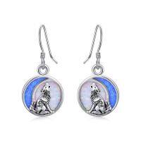 TOUPOP Sterling Silver Opal Dangle Drop Hook Earrings For Women-undefined