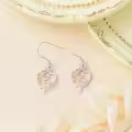TOUPOP Sterling Silver Rose Heart Butterfly Initial Z Letter Drop Dangle Earrings-0-3