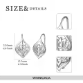 wholesale 925 Sterling Silver 925 Lotus Flower Leverback Dangle Drop Hoop Earrings Wholesale for Women s-0-2
