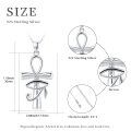 wholesale 925 Sterling Silver Evil Eye Cross Pendant Necklaces for Women Girls Egyptian Amulet Protection s (Silver)-0-3