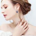 wholesale S925 Sterling Silver Blue Enamel Starfish Dangle Stud Earrings Hypoallergenic Ocean Jewelry for Women-0-3