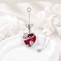 wholesale 925 Sterling Silver Heart Rose Urn Necklace Ashes Memorial Pendant  for Women Men-0-2