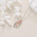 wholesale 925 Sterling Silver Mom Rose Flower Love Heart Infinity Pendant Necklace s for Women-0-2