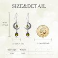 wholesale 925 Sterling Silver Crescent Moon Drop Earrings with Garnet and Red Crystal Accents-0-53
