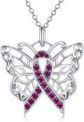 wholesale  Silver Stone Cancer Survivor Necklace Women s Awareness Gift -0-12