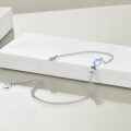 wholesale 925 Sterling Silver Crescent Moon Necklace Wholesale With Moonstone Pendant-0-3