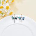 wholesale 925 Sterling Silver Dragonfly Abalone Shell Drop Earrings for Women-0-4