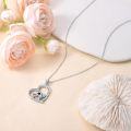 wholesale 925 Sterling Silver Koala Heart Pendant Necklace with Cubic Zirconia Gift Boxed Jewelry for Mom Wife Girlfriend Daughter Birthday Mothers Day Anniversary Valentine's Day Present Ideas-0-4
