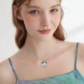 wholesale TOUPOP Mountain Sun Necklace For Women 925 Sterling Silver Mountain Pendant Jewelry For Women Girlfriend Wife Sister Daughter Birthday Christmas Mothers Valentine's Day Graduation Gifts -0-1