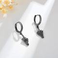 wholesale Black  Skeleton Hand Dangle Earrings for Women Men Gothic  4cm Long-0-2