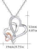 wholesale S925 Sterling Silver Infinity Love Heart Necklace for Grandma Gifts Jewelry Rose Gold/Golden Tone Mother's Day Birthday Gifts-0-4