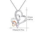 wholesale S925 Sterling Silver Infinity Love Heart Necklace for Grandma Gifts Jewelry Rose Gold/Golden Tone Mother's Day Birthday Gifts-0-4