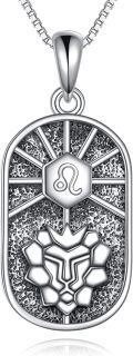 wholesale 925 Sterling Silver Leo Zodiac Pendant Necklace for Women-0-0