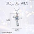 wholesale 925 Sterling Silver 12 Birthstone Flower Pendant Necklace for Women-0-47