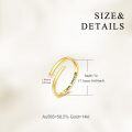 wholesale 14K Gold Just Breathe Inspirational Adjustable Ring - Birthday Gift for Women-0-4
