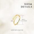 wholesale 14K Gold Just Breathe Inspirational Adjustable Ring - Birthday Gift for Women-0-4