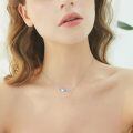 wholesale 925 Sterling Silver Crescent Moon Necklace Wholesale With Moonstone Pendant-0-1