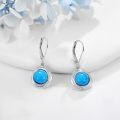 wholesale Sterling Silver Lapis Turquoise Larimar Opal Black Pearl Dangle Earrings-0-27