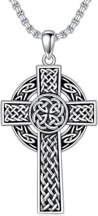 wholesale 925 Sterling Silver &  Celtic Knot Cross Pendant Necklace for Men and Women-B