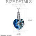 wholesale TOUPOP Lily Urn Necklace Heart Cremation Jewelry For Ashes 925 Sterling Silver Flower Pendant Necklaces With Crystal W/funnel Filler Memorial Keepsakes Jewelry Gifts For Women Girls -0-4