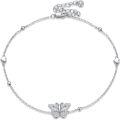 wholesale Butterfly Anklet Adjustable Foot Anklet S925 Sterling Silver Butterfly Anklet Foot Anklet Jewelry Gifts For Women Christmas Mothers Day -0-0