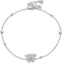 wholesale Butterfly Anklet Adjustable Foot Anklet S925 Sterling Silver Butterfly Anklet Foot Anklet Jewelry Gifts For Women Christmas Mothers Day -undefined