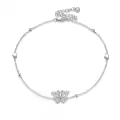TOUPOP Sterling Silver Butterfly Anklet Adjustable Foot Chain Jewelry Gift-0-0