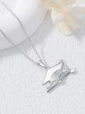 wholesale 925 Sterling Silver Graduation Cap Pendant Necklace - College High School Jewelry for Women-0-1