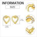 wholesale 14K Gold CZ Pearl Star Heart Stud Earrings for Women Mother's Day Gifts-0-5